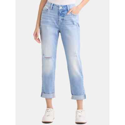 TIME AND TRU - SIZE: 14 - Relaxed Mid-Rise Boyfriend Jeans W/ 26'' Inseam - NEW!