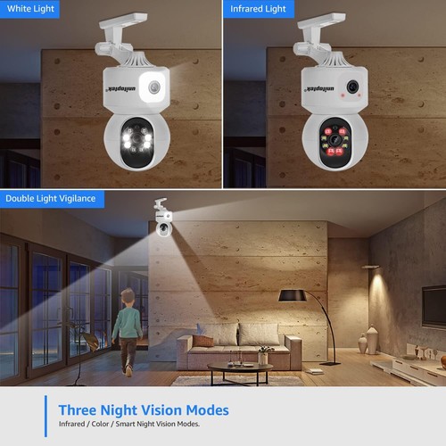 Wifi IP Security Camera 2K 4MP Dual Lens Baby Monitor CCTV Wireless Camera(iCSee - Picture 5 of 10