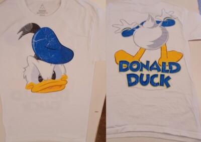 Disney Parks Donald Duck Small Tee Shirt - Front + Back Busting Through