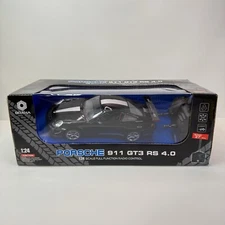 Braha Porsche 911 GTS RS 4.0 Remote Control Super Car 1:24 Scale Black & Silver