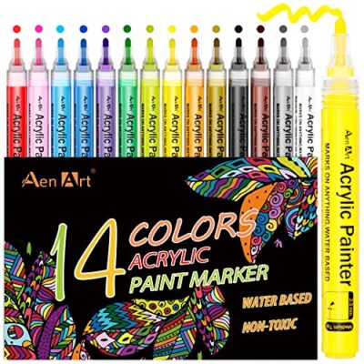 Acrylic Paint Markers for Card Making Craft Stone Ceramic Glass Wood Canvas