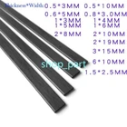 2PCS 50cm Long Black Carbon Fiber Strip Square Plate Sheet Flat Bar Rod 0.3-3mm