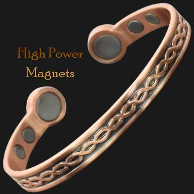 HOLISTIC MAGNETS Mens Magnetic Health Bracelet Copper Bracelet Arthritis Magnetic Therapy - HGB