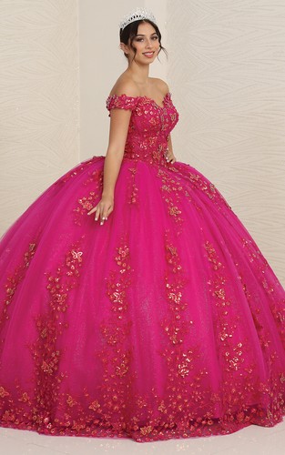 Layla K LK252 Glitter Corset Embroidered Quinceanera Gown - Picture 10 of 12
