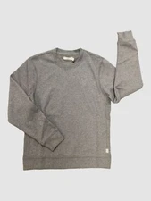 $79 UGG Men Gray Harland Double-Knit Fleece Crew-Neck Sweatshirt Sweater Size S
