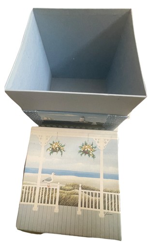Bob’s Boxes Endless Summer LH#9 Beach Seagull Lighthouse Sailboat Flowers 9” Squ - Picture 9 of 10