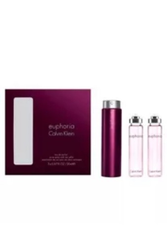 Calvin Klein Euphoria Eau de Parfum EDP Purse Spray + 2 refills 3- .67 FL OZ - Picture 5 of 5