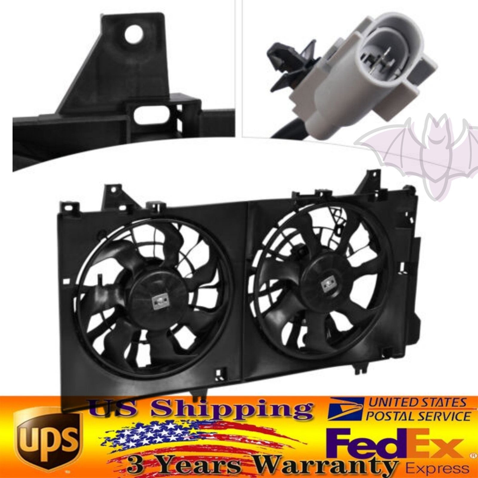 Cooling Fan Dual Radiator Cooling Fan for Mazda 3 2014 2015-2018 L4 2.5L L4 2.0L