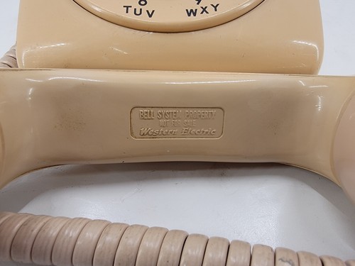 Vintage Western Electric Bell System Telephone Rotary Pink/Beige 500 Untested - Picture 5 of 9
