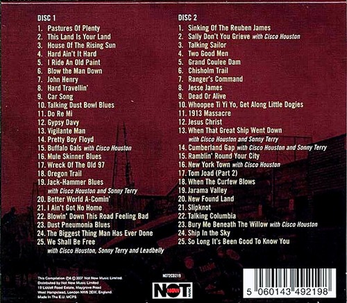 Woody Guthrie The Ultimate Collection 2 CD *SEALED - Imagen 2 de 2