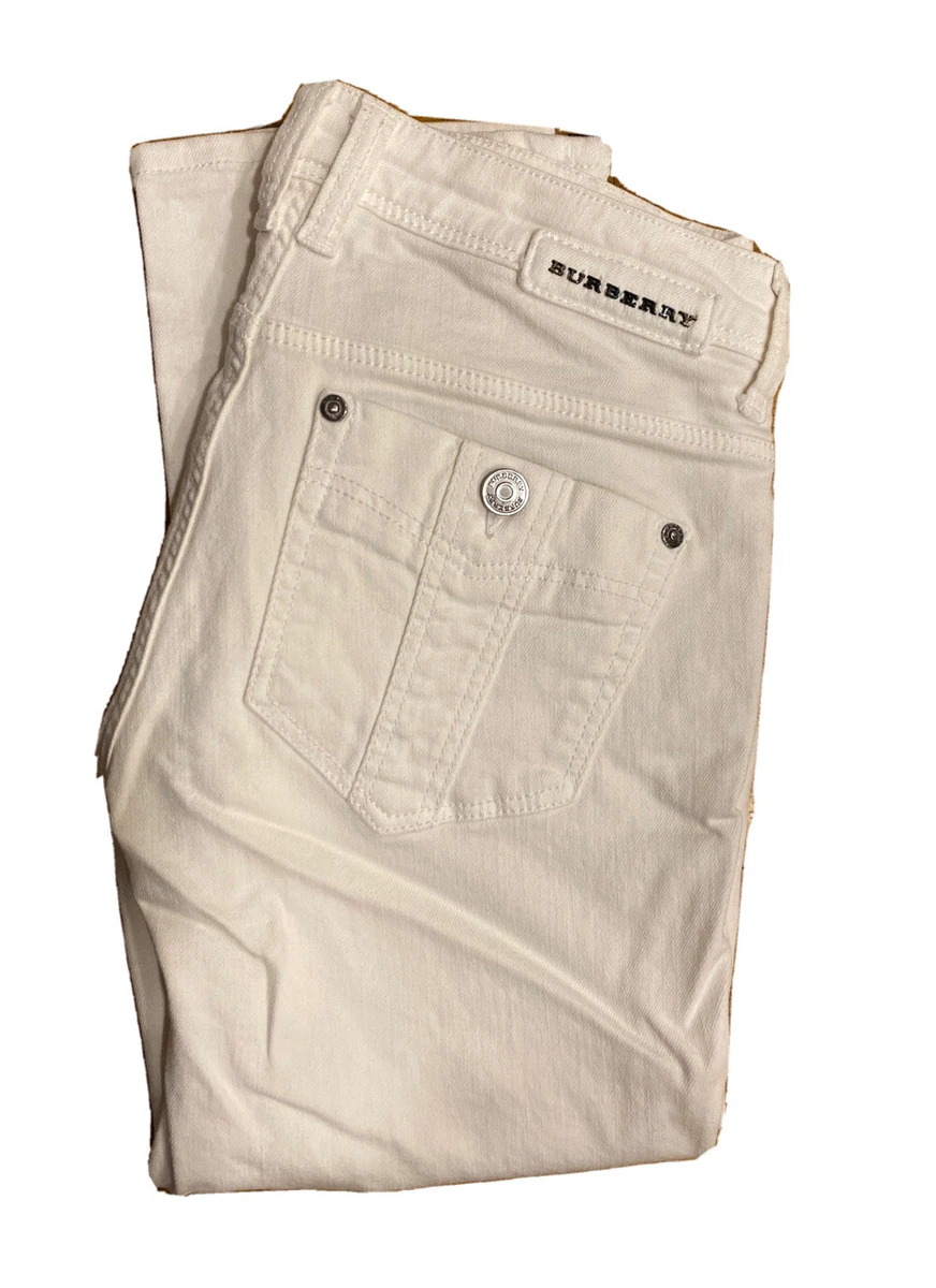 Burberry Brit White Jeans Buckingham Size W28 Skinny Leg eBay