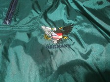 Eagles USA  Germany Vintage Green  Blue Track Retro Jacket Windbreaker XXL