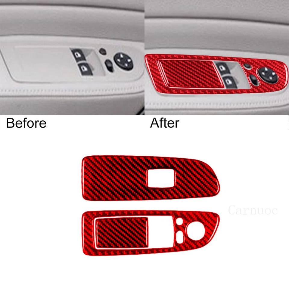 Kits completos de embellecedores interiores de fibra de carbono roja de 39 piezas para BMW 125i 128i 135i 2008-13 Foto 2 de 4