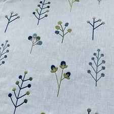 Harlequin Scion Embroidered Curtain Fabric MUKULA GECKO/CITRUS/PACIFIC 0.65m