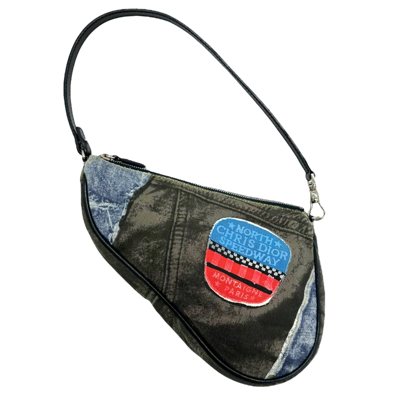 Mini sacoche de selle Christian Dior Speedway en denim