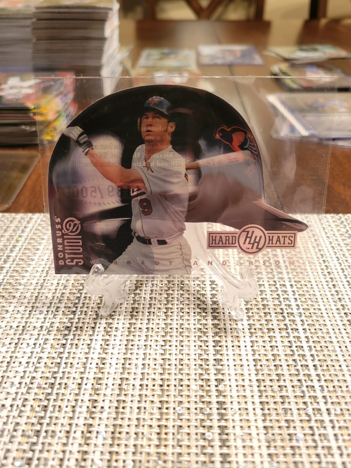 1997 Donruss Studio HARD HATS #17 Brady Anderson HTF ACETATE DIE CUT 1189/5000