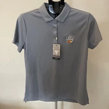 New W/ Logo Womens Level Wear Polo Large Gray Large