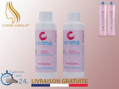 Glättung Brasilien 2X100ml H-brush Honma Tokyo Sansformol + 2Paires De