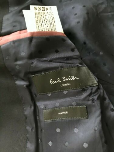 Paul Smith MAYFAIR Black Travel Blazer | Blue Contrast Lining | Size 40/50 - Picture 5 of 8
