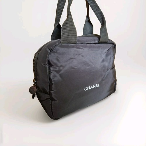 Cosmetic Make-Up Bag Black With Zip And Handles New - Picture 11 of 19