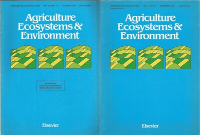 Landwirtschaft, Ökosysteme & Umwelt: Eine internationale Zeitschrift für Wissenschaft 