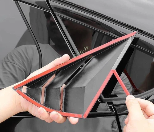 For Mustang Mach-E 2021-2024 Quarter Window Louver Shutter Side Vent Black - Picture 2 of 6
