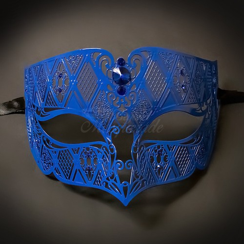 Mens Unisex Filigree Light Metal Mardi Gras Venetian Masquerade Mask - Picture 23 of 25