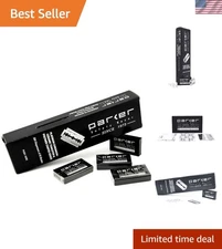 Platinum-Tungsten Coated 100 Safety Razor Blades for Irritation-Free Shaving