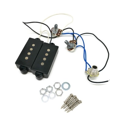 Prewired Wiring Harness with Bass Humbucker Pickup Set 1 Tone 1 Volume 1 Jack