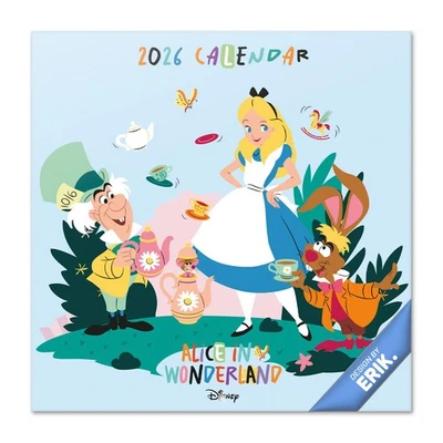GRUPO ERIK Wall Calendar 2026 - Alice In Wonderland Calendar 2026 | Square 30 x 30 cm - ...