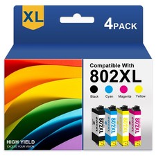4P 802 XL Ink Cartridges For Epson WorkForce Pro WF-4720 WF-4730 WF-4734 WF-4740