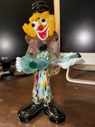 vintage hand blown murano art glass clown