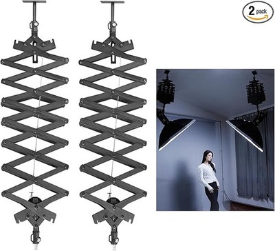 Drop Pantograph 2M Studio Ceiling Rail Lighting Equipment