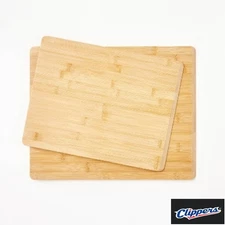  2pc Reversible Bamboo Cutting Board Set Natural - Figmint™