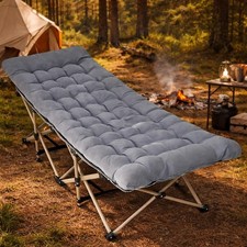 Folding Camping Cot Bed Heavy Duty Portable Camp Bed Mattress Guest Travel 190cm