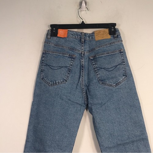 Pull&Bear Slim Denim Fit Mom Raw Hem Jean, Women's Size 4 - Blue