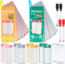 Multiplication And Division Flash Cards 30 Pcs 0-12 Math Flash Cards With 4 Dry