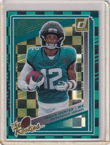 2025 DONRUSS TRAVIS HUNTER THE ROOKIES HOLO FOIL #3 JAGUARS!! LOOK!!