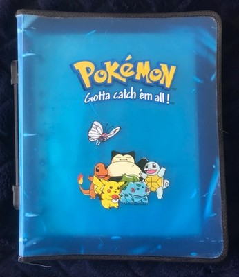 Pokemon Zip Binder Ring Original Album Holds Cards 1999 Toysite A4 9 Pocket
