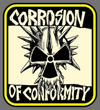 4.25" Corrosion of Conformity "Spike" vinyl sticker. Classic Punk Rock decal