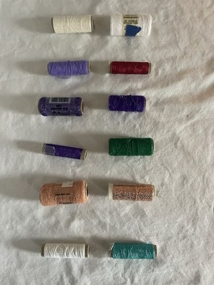 Multicolor Sparkly Embroidery Yarn/Thread Some New Some Used