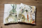 WILLIAMS SONOMA EASTER TOWELS BUNNIES SET OF TWO 100% LINEN ITALY