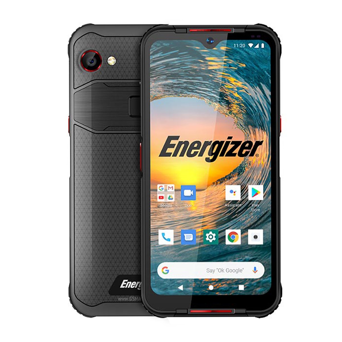 Smartphone Energizer HardCase H620S 4G avec écran de 6,2 pouces et 64Go de stockage en noir