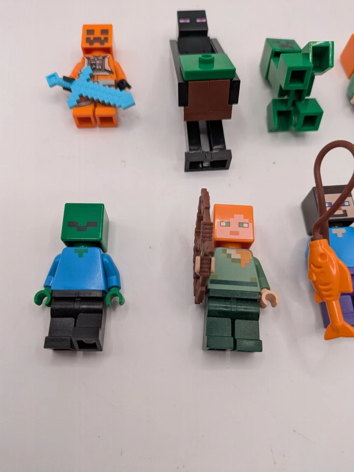 Lego Minecraft Minifiguras Lote x8! Enderman, Steve, ¡MÁS! CON ACCESORIOS! Foto 2 de 4