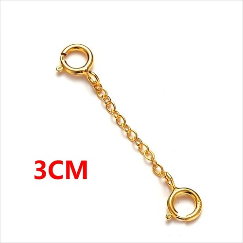 9ct Gold Strong Extender Safety Chain Bracelet Necklace Soldered Connecting Ring - Picture 5 of 7