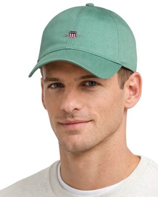 Gant Herren Shield Cotton Twill Baseball Cap Muted Turquoise