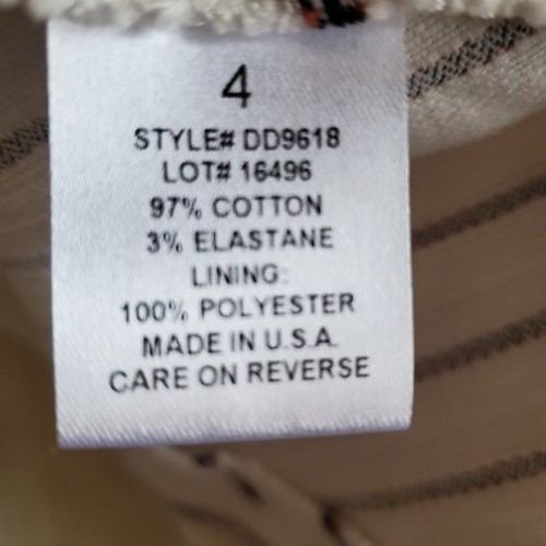 Intermix Striped fit and flare Sleeveless Mini Dress Cotton White Black Sz 4 - Picture 7 of 7