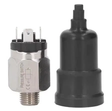 Adjustable Pressure Control Switch NO/NC 1/4 NPT Stainless Steel 15-145 psi