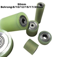 50mm Polyurethan Eisenkern Rollen mit Doppelte Lager PU Laufrolle Führungsrolle