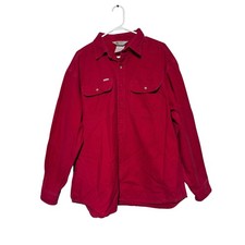 Carhartt Vintage Flannel Shirt Jacket Shacket Men Sz 3XL Red Fall Winter Outdoor